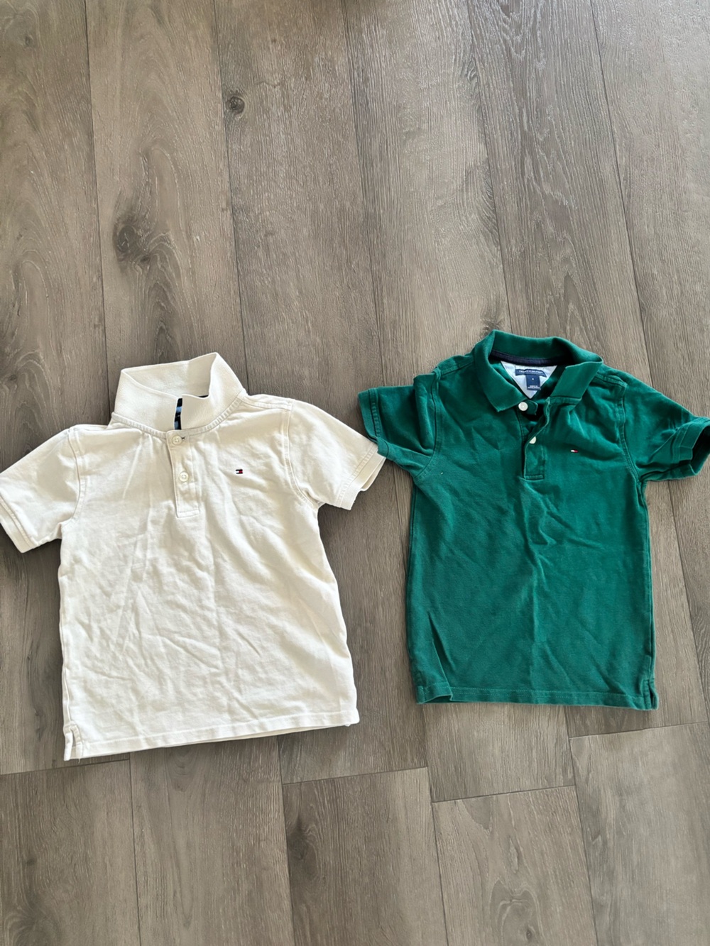 Tommy Hilfiger Kids White & Green Polo Shirts
